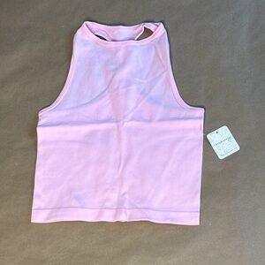 NWT Free People Hayley Racerback Pink Sleeveless Crop Top